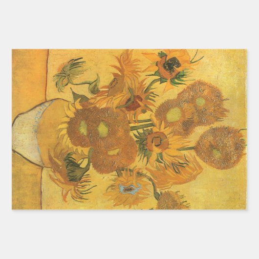 Vincent van Gogh - Vase mit fünfzehn Sonnenblumen Geschenkpapier Set (Vorderseite)