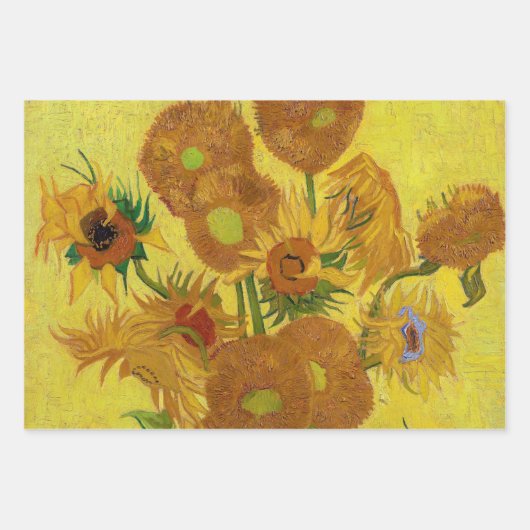 Vincent van Gogh - Vase mit fünfzehn Sonnenblumen Geschenkpapier Set (Vorderseite 3)