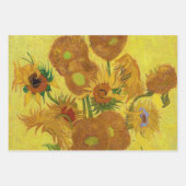 Vincent van Gogh - Vase mit fünfzehn Sonnenblumen Geschenkpapier Set (Vorderseite 2)