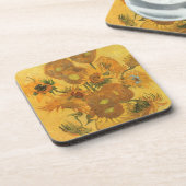 Vincent van Gogh - Vase mit fünfzehn Sonnenblumen Getränkeuntersetzer (Linke Seite)