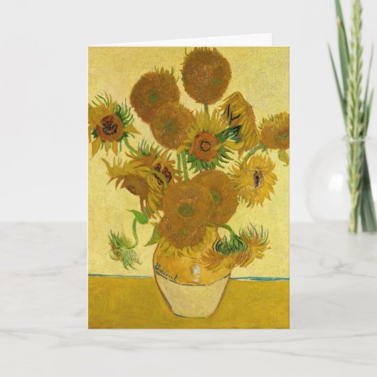 Vincent van Gogh - Vase mit fünfzehn Sonnenblumen Karte (Vorderseite)