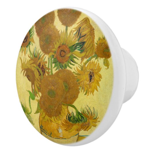 Vincent van Gogh - Vase mit fünfzehn Sonnenblumen Keramikknauf (Rechts)