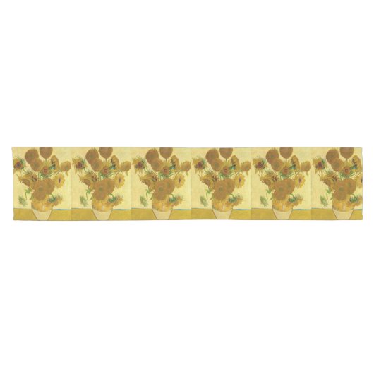 Vincent van Gogh - Vase mit fünfzehn Sonnenblumen Kurzer Tischläufer (Horizontal)