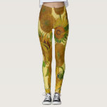 Vincent van Gogh - Vase mit fünfzehn Sonnenblumen Leggings<br><div class="desc">Vase mit 15 Sonnenblumen / Vase avec quinze turnesols - Vincent Van Gogh,  August 1888 - Sonnenblumen 1888,  Fassung (F454)</div>