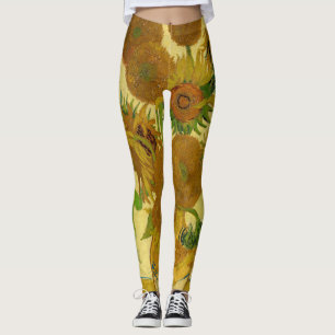 Vincent van Gogh - Vase mit fünfzehn Sonnenblumen Leggings