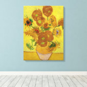 Vincent van Gogh - Vase mit fünfzehn Sonnenblumen Leinwanddruck (Insitu (Holzboden))