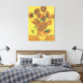 Vincent van Gogh - Vase mit fünfzehn Sonnenblumen Leinwanddruck (Insitu (Schlafzimmer))