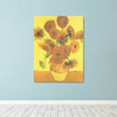 Vincent van Gogh - Vase mit fünfzehn Sonnenblumen Leinwanddruck (Insitu (Holzboden))
