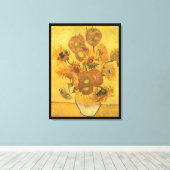 Vincent van Gogh - Vase mit fünfzehn Sonnenblumen Leinwanddruck (Insitu (Holzboden))