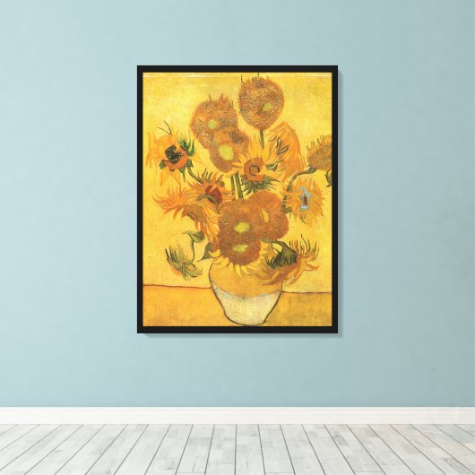 Vincent van Gogh - Vase mit fünfzehn Sonnenblumen Leinwanddruck (Insitu (Holzboden))
