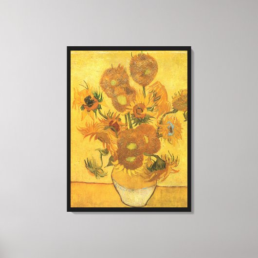 Vincent van Gogh - Vase mit fünfzehn Sonnenblumen Leinwanddruck (Vorderseite)