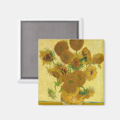 Vincent van Gogh - Vase mit fünfzehn Sonnenblumen Magnet (Vorderseite/Rückseite)
