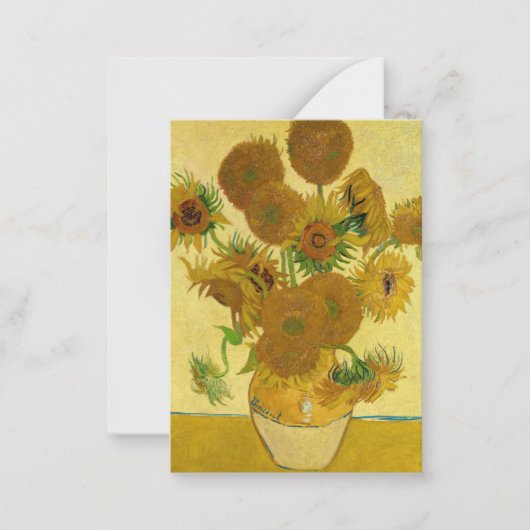 Vincent van Gogh - Vase mit fünfzehn Sonnenblumen Mitteilungskarte (Vorderseite)