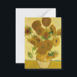 Vincent van Gogh - Vase mit fünfzehn Sonnenblumen Mitteilungskarte<br><div class="desc">Vase mit 15 Sonnenblumen / Vase avec quinze turnesols - Vincent Van Gogh,  August 1888 - Sonnenblumen 1888,  Fassung (F454)</div>