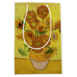 Vincent van Gogh - Vase mit fünfzehn Sonnenblumen Mittlere Geschenktüte