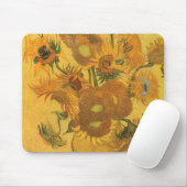 Vincent van Gogh - Vase mit fünfzehn Sonnenblumen Mousepad (Mit Mouse)