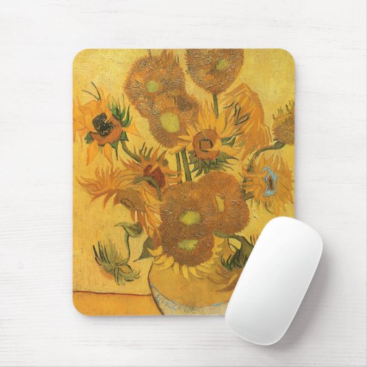 Vincent van Gogh - Vase mit fünfzehn Sonnenblumen Mousepad (Mit Mouse)