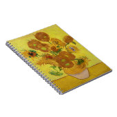 Vincent van Gogh - Vase mit fünfzehn Sonnenblumen Notizblock (Rechte Seite)