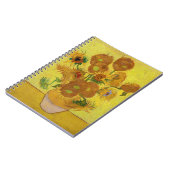 Vincent van Gogh - Vase mit fünfzehn Sonnenblumen Notizblock (Linke Seite)