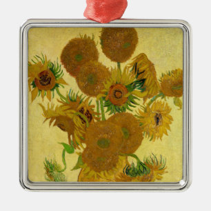 Vincent van Gogh - Vase mit fünfzehn Sonnenblumen Ornament Aus Metall