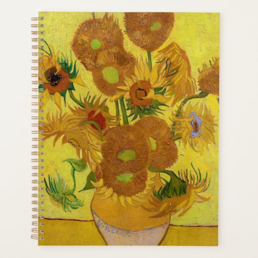Vincent van Gogh - Vase mit fünfzehn Sonnenblumen Planer (Vorderseite)