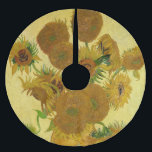 Vincent van Gogh - Vase mit fünfzehn Sonnenblumen Polyester Weihnachtsbaumdecke<br><div class="desc">Vase mit 15 Sonnenblumen / Vase avec quinze turnesols - Vincent Van Gogh,  August 1888 - Sonnenblumen 1888,  Fassung (F454)</div>