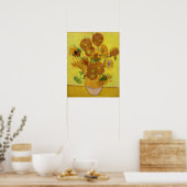 Vincent van Gogh - Vase mit fünfzehn Sonnenblumen Poster (Küche)