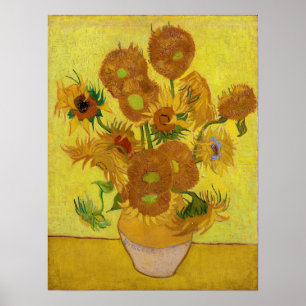 Vincent van Gogh - Vase mit fünfzehn Sonnenblumen Poster
