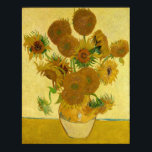 Vincent van Gogh - Vase mit fünfzehn Sonnenblumen Poster<br><div class="desc">Vase mit 15 Sonnenblumen / Vase avec quinze turnesols - Vincent Van Gogh,  August 1888 - Sonnenblumen 1888,  Fassung (F454)</div>