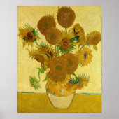 Vincent van Gogh - Vase mit fünfzehn Sonnenblumen Poster (Vorne)