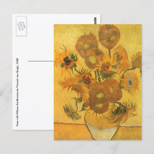 Vincent van Gogh - Vase mit fünfzehn Sonnenblumen Postkarte