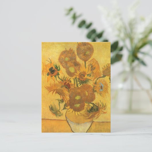 Vincent van Gogh - Vase mit fünfzehn Sonnenblumen Postkarte (Stehend Vorderseite)