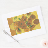Vincent van Gogh - Vase mit fünfzehn Sonnenblumen Rechteckiger Aufkleber (Umschlag)