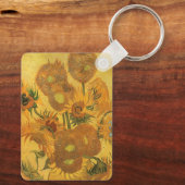 Vincent van Gogh - Vase mit fünfzehn Sonnenblumen Schlüsselanhänger (Rückseite)