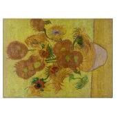 Vincent van Gogh - Vase mit fünfzehn Sonnenblumen Schneidebrett (Vorderseite)