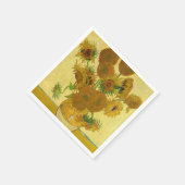Vincent van Gogh - Vase mit fünfzehn Sonnenblumen Serviette (Ecke)