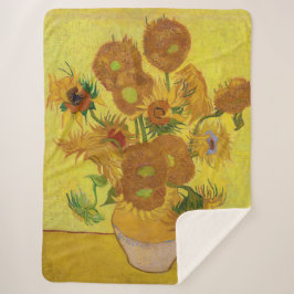 Vincent van Gogh - Vase mit fünfzehn Sonnenblumen Sherpadecke