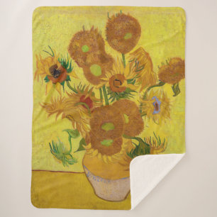 Vincent van Gogh - Vase mit fünfzehn Sonnenblumen Sherpadecke