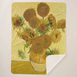 Vincent van Gogh - Vase mit fünfzehn Sonnenblumen Sherpadecke