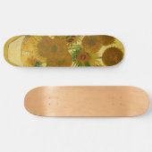 Vincent van Gogh - Vase mit fünfzehn Sonnenblumen Skateboard (Horizontal)