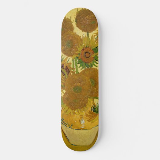 Vincent van Gogh - Vase mit fünfzehn Sonnenblumen Skateboard (Vorderseite)
