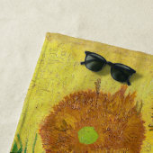 Vincent van Gogh - Vase mit fünfzehn Sonnenblumen Strandtuch (Beispiel)