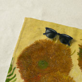 Vincent van Gogh - Vase mit fünfzehn Sonnenblumen Strandtuch (Beispiel)