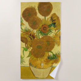 Vincent van Gogh - Vase mit fünfzehn Sonnenblumen Strandtuch