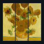 Vincent van Gogh - Vase mit fünfzehn Sonnenblumen Triptychon<br><div class="desc">Vase mit 15 Sonnenblumen / Vase avec quinze turnesols - Vincent Van Gogh,  August 1888 - Sonnenblumen 1888,  Fassung (F454)</div>