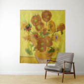 Vincent van Gogh - Vase mit fünfzehn Sonnenblumen Wandteppich (Beispiel)