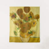 Vincent van Gogh - Vase mit fünfzehn Sonnenblumen Wandteppich (Vorderseite)