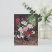 Vincent van Gogh Vase mit Nelken Postkarte (Stehend Vorderseite)