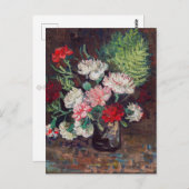 Vincent van Gogh Vase mit Nelken Postkarte (Vorne/Hinten)