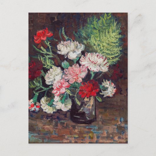 Vincent van Gogh Vase mit Nelken Postkarte (Vorderseite)